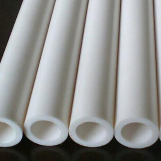 white solid hollow plastic extruded rod profile