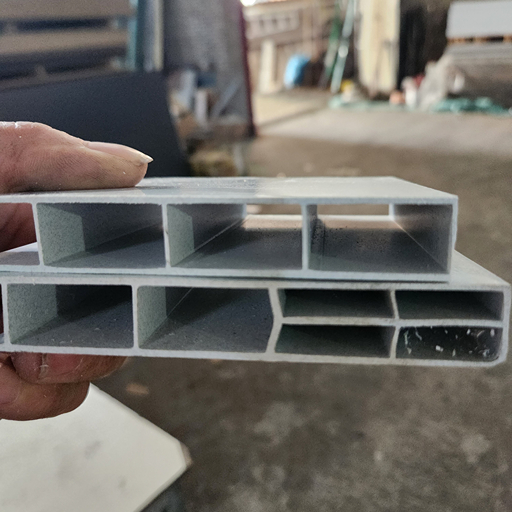 cross section view of different specification pvc hollow panels
