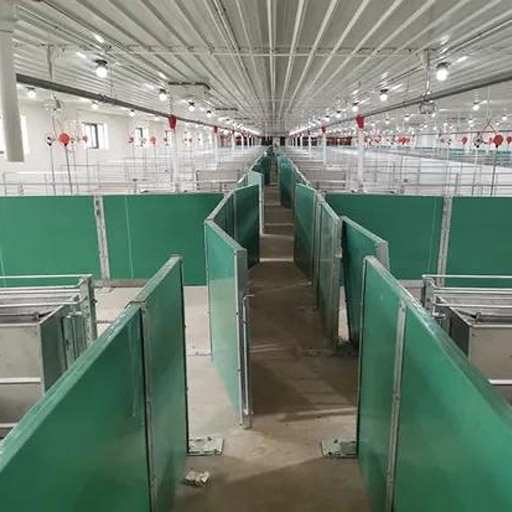 green pvc hollow panel used as pig farm pen partition