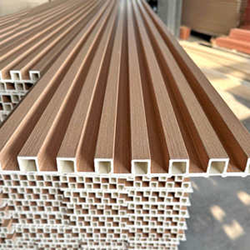 stacked hollow wpc fluted grille wall panels