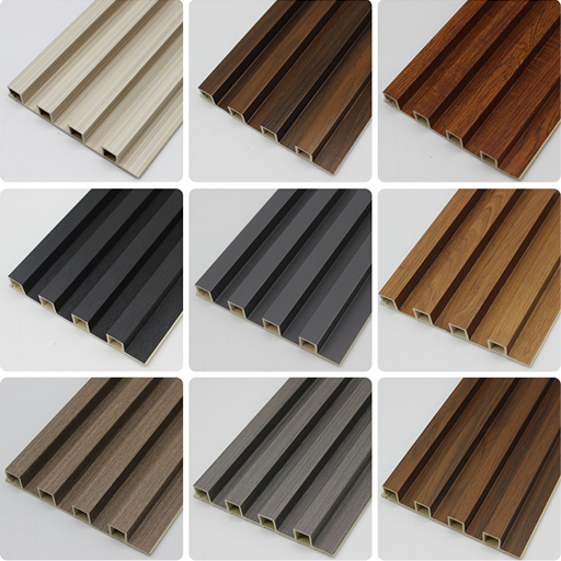 various color wpc fluted decorative slat panel samples