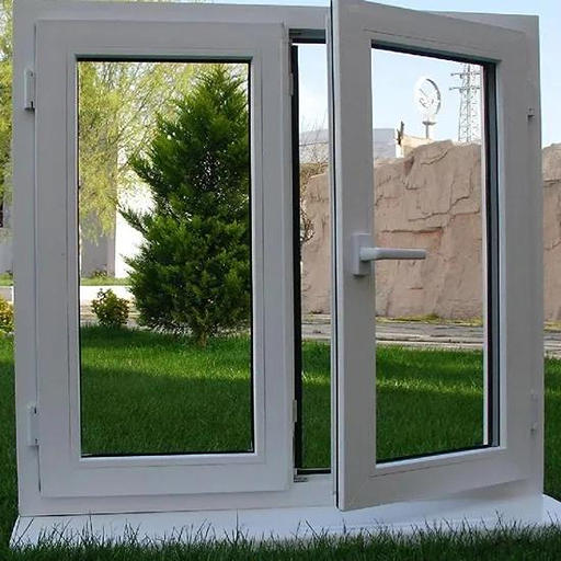 finished pvc upvc casement window made by plastic extrusion profile