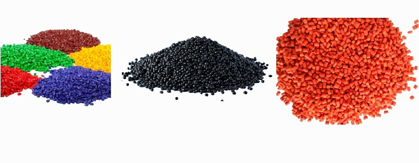 mixed color pvc pellets pile
